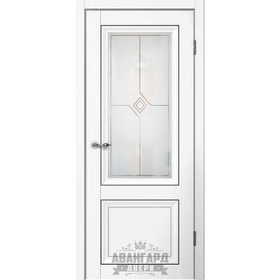 Дверь межкомнатная MONE М01 ПО Цвет: Белый, стекло
