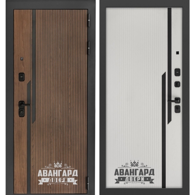 Дверь Стальная Входная МДФ/МДФ KARMINA/КАРМИНА Орез американский Цвет: Дуб беловежский
