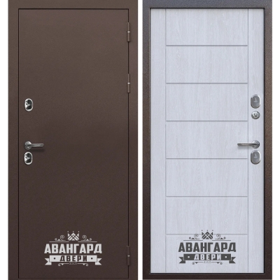 Входная Стальная Дверь Термо Изотерма Антик медь Цвет: Астана милки