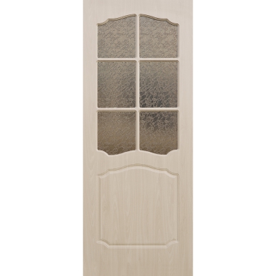 Дверь межкомнатная пвх Классика ПО Цвет: Беленый дуб, бронзовое стекло Размер: 600, 700