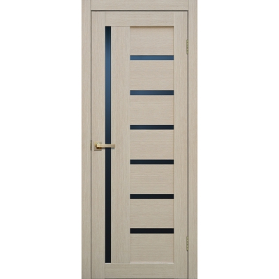 Дверь межкомнатная царга микрофлекс Lite Doors L17 Цвет: Ясень 3D, черное стекло Размер: 700, 900