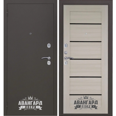 Входная Стальная Дверь Аргус Амато Букле серый Цвет: Белый ясень нью щит