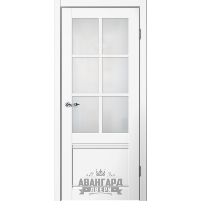 Дверь межкомнатная царга эмалит Classic C4 ПО Цвет: Белый, матовое стекло